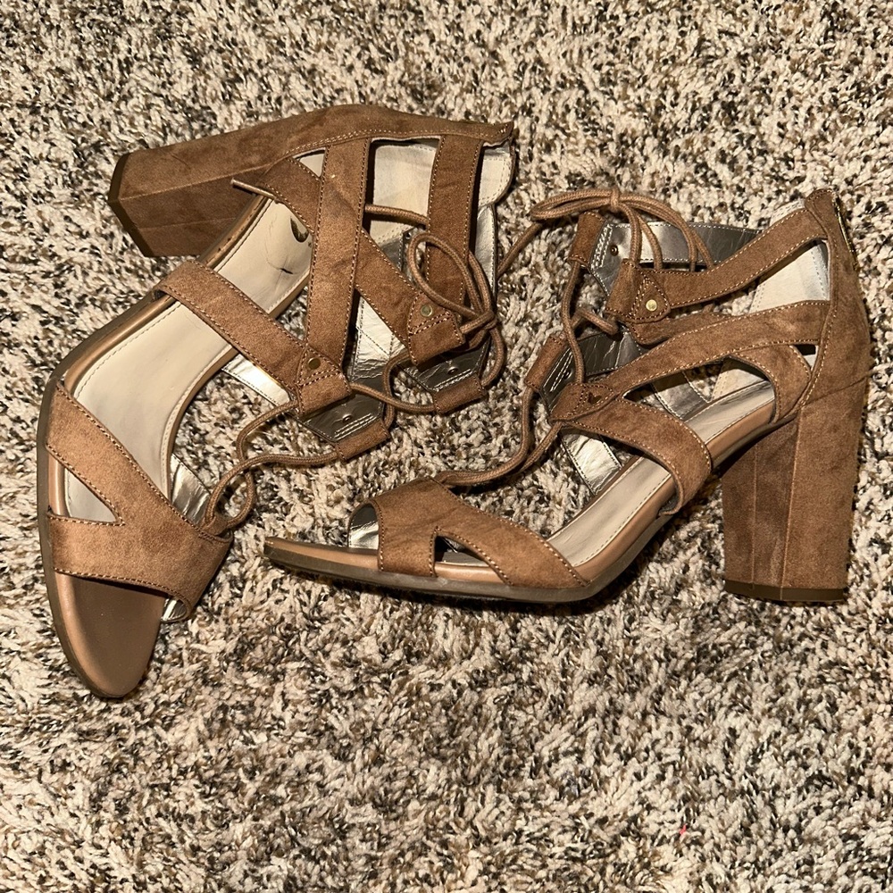 Elegant Brown Strappy Heels